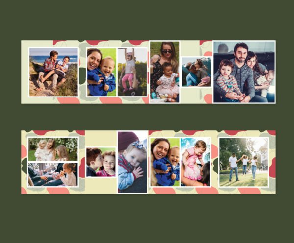 Family Accordion Album Template 5x20