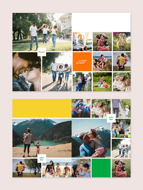 Family Memories Album Template 12x12