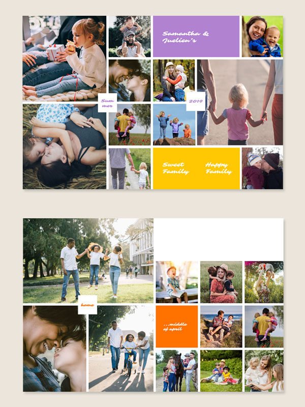 Family Memories Album Template Design 8x10 - Image 2