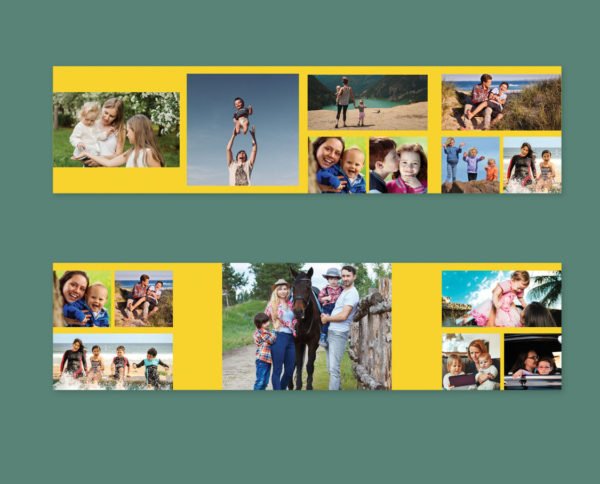Family Photo Accordion Template 6x24