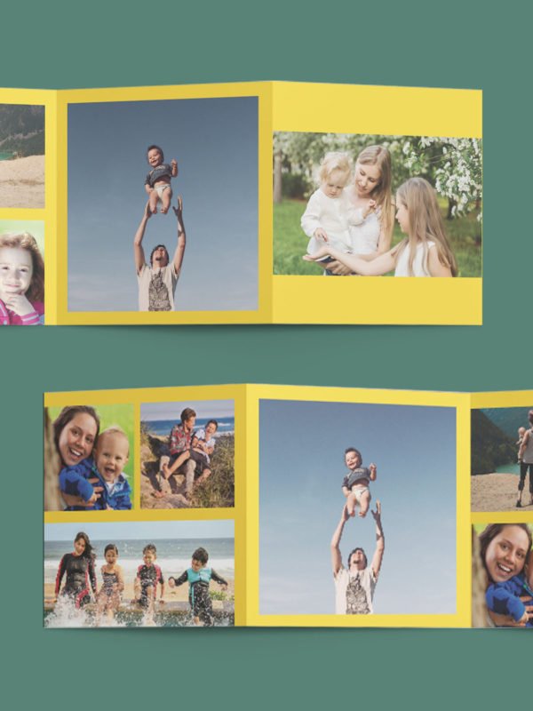 Family Photo Accordion Template 6x24