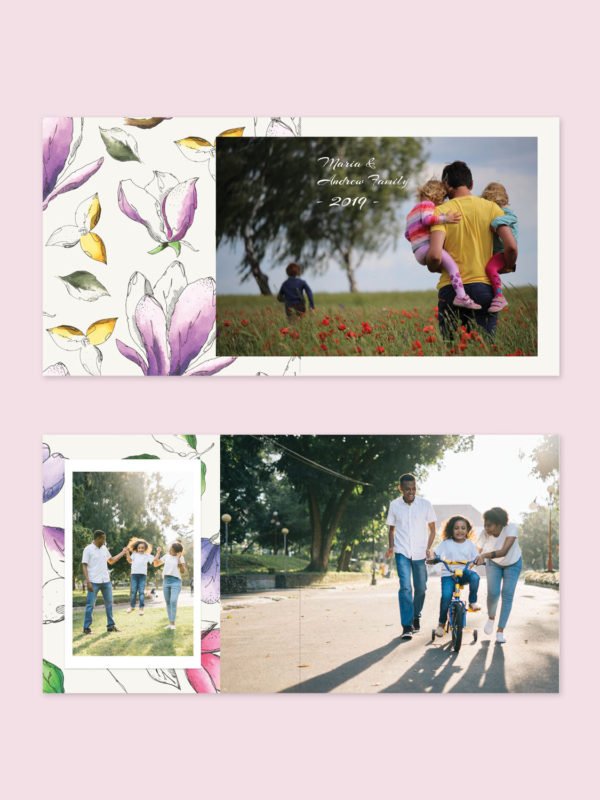 Floral Family Album Template