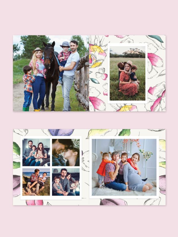Floral Family Album Template