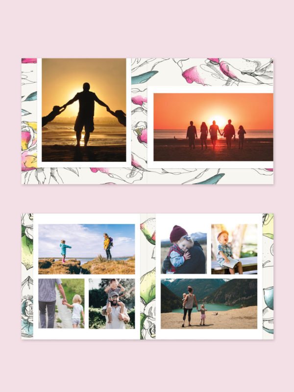 Floral Family Album Template