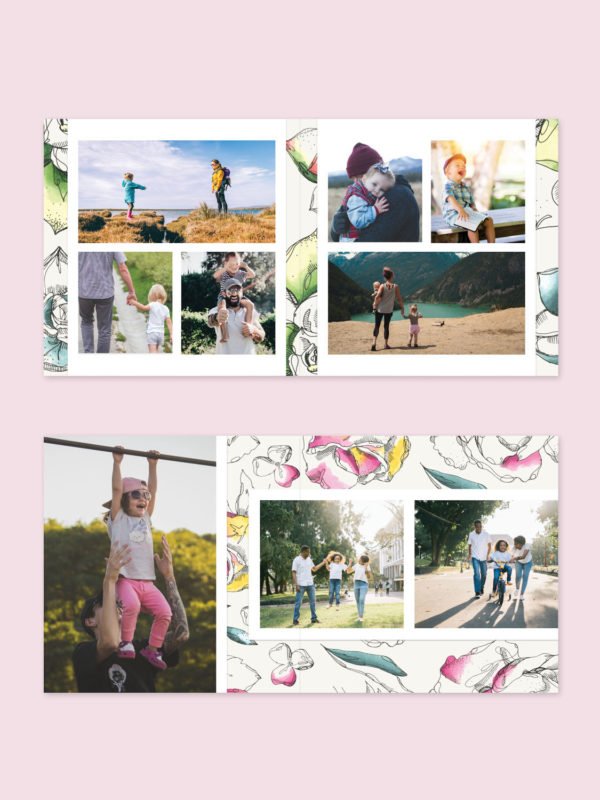 Floral Family Album Template