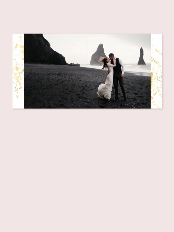 Gold Foliage Wedding Album Template