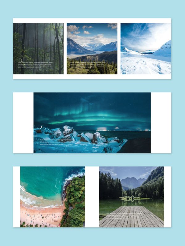 Landscape Portfolio Album Template 8.5x11