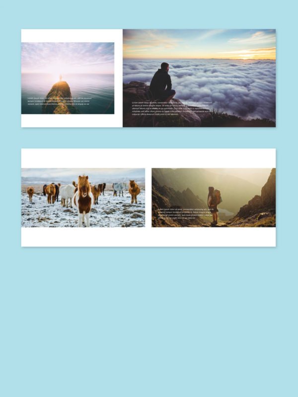 Landscape Portfolio Album Template 8.5x11