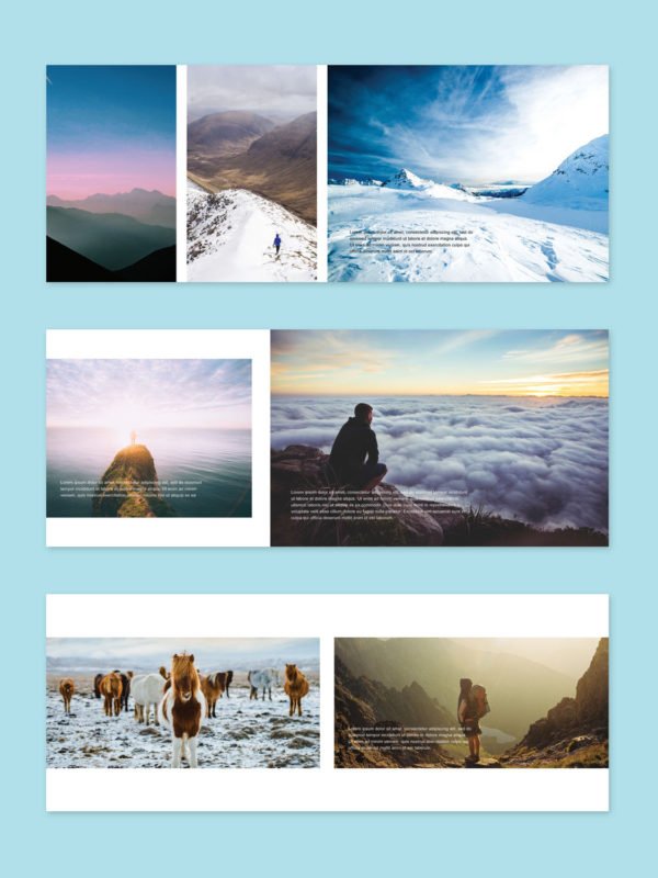 Landscape Portfolio Album Template 8.5x11