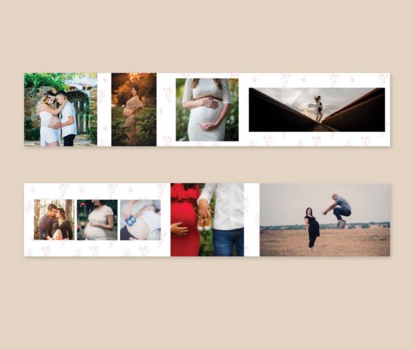 Maternity Accordion Photo Collage Template 5x25