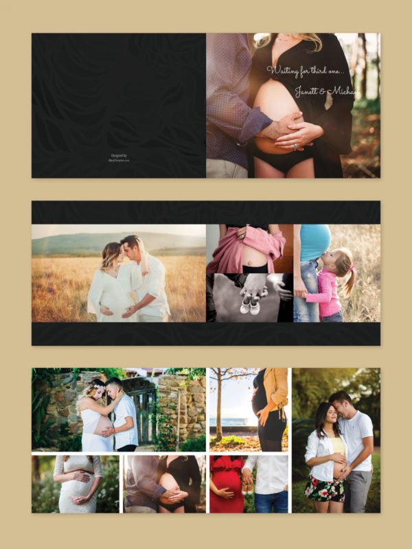 Maternity Pregnancy Photo Album Template 10x12