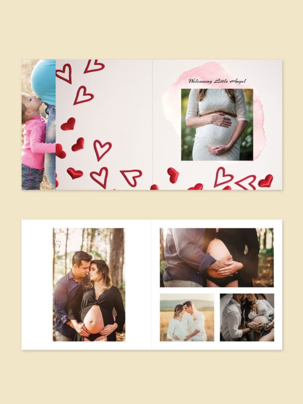 Maternity and Pregnancy Photo Album Template 8x8