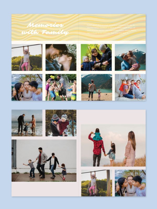 Memories Photo Album Template 8.5x11