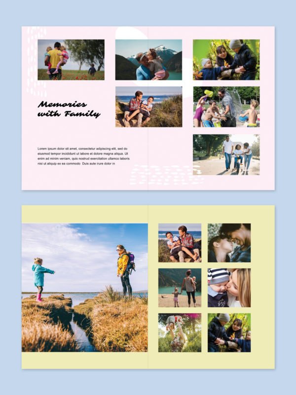 Memories Photo Album Template 8.5x11
