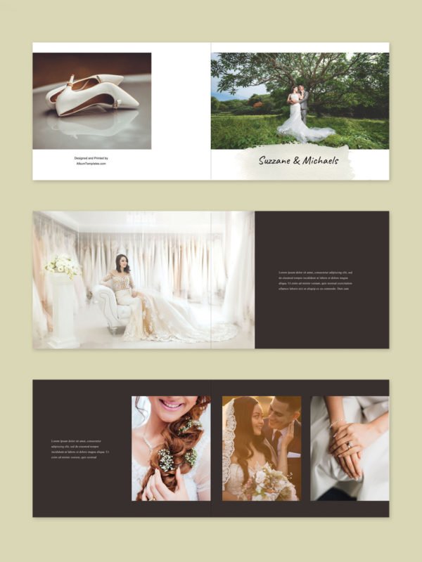Minimal Wedding Album Template 8.5x11