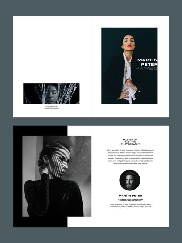 Modelling Portfolio Album Template 8.5x11