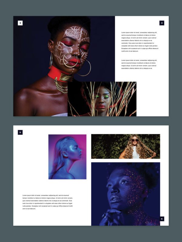 Modelling Portfolio Album Template 8.5x11