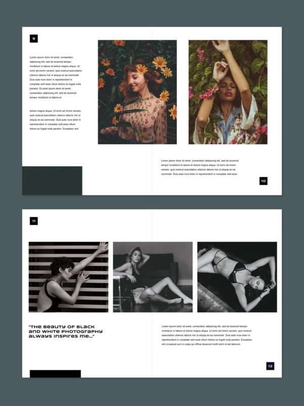 Modelling Portfolio Album Template 8.5x11