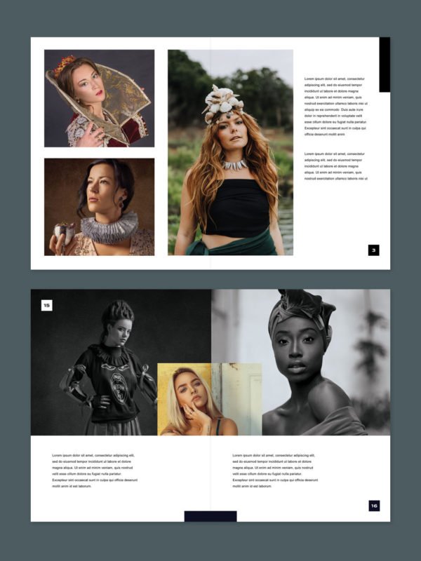 Modelling Portfolio Album Template 8.5x11