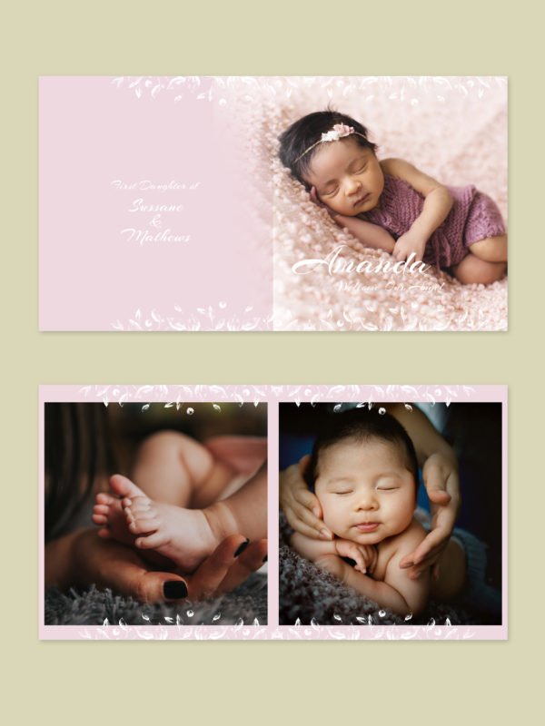 New Born Baby Album Template Design 12x12