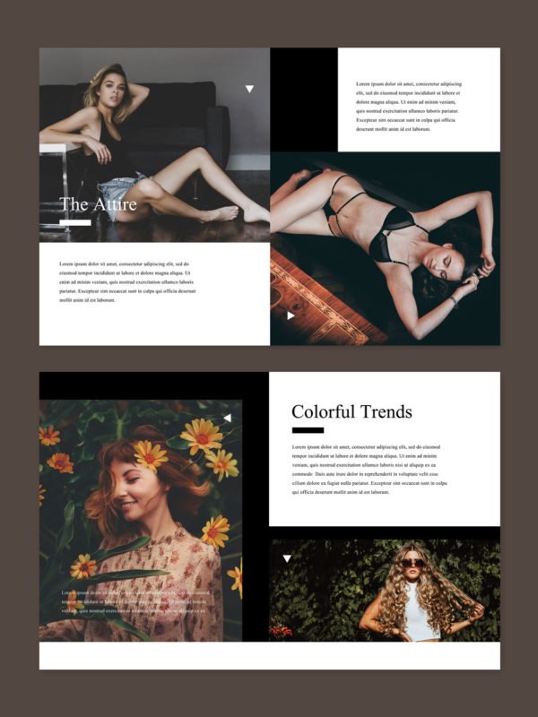 Portfolio Album Design Template 8.5x11