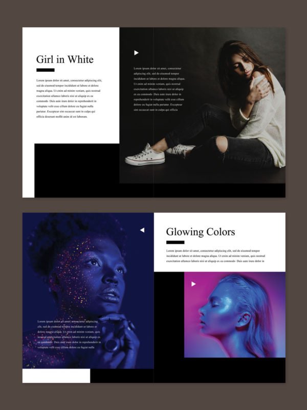 Portfolio Album Design Template 8.5x11