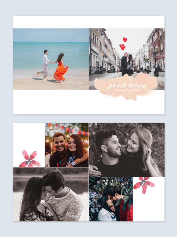 Pre Wedding Album Template 8.5x11