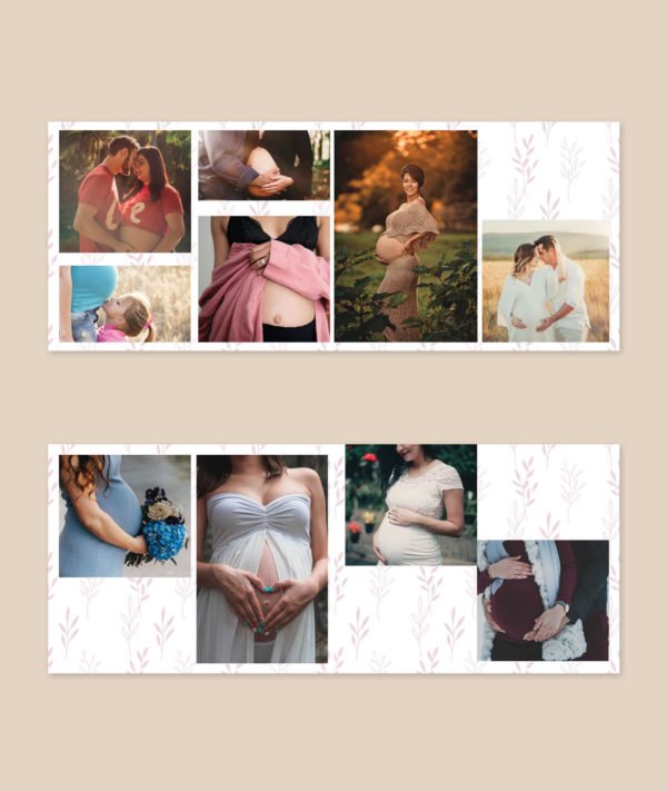 Maternity & Pregnancy Photo Accordion Template 11x24