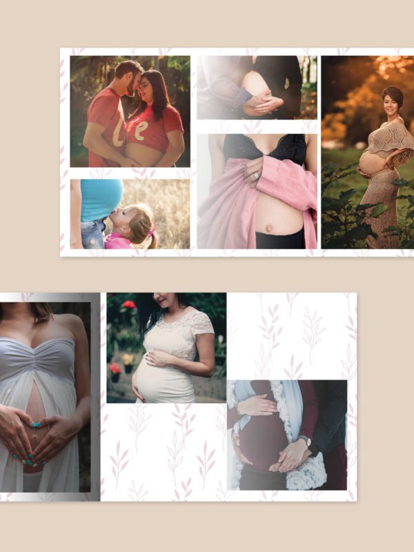 Maternity & Pregnancy Photo Accordion Template 11x24