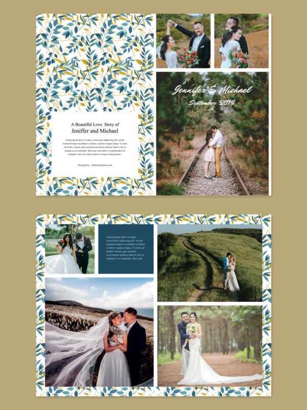 Simple Wedding Album Template 8.5x11