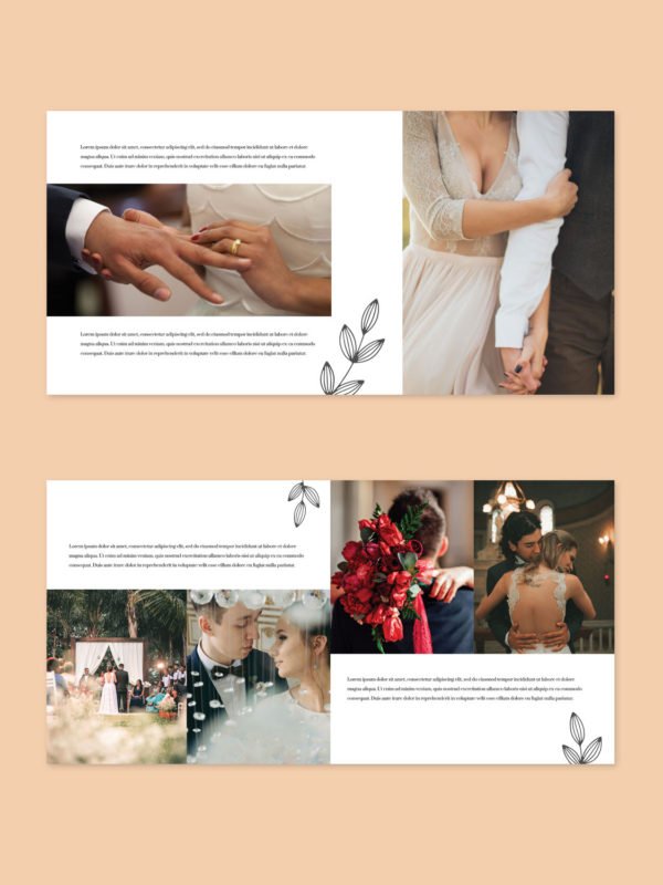 Square Wedding Album Template 10x10