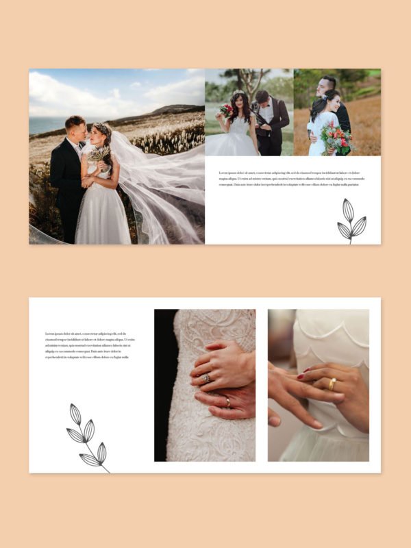 Square Wedding Album Template 10x10