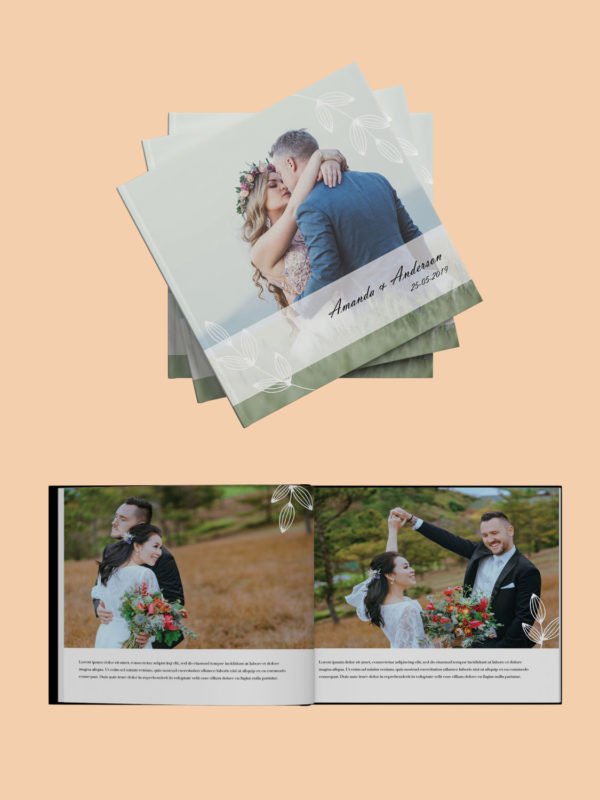 Square Wedding Album Template 10x10