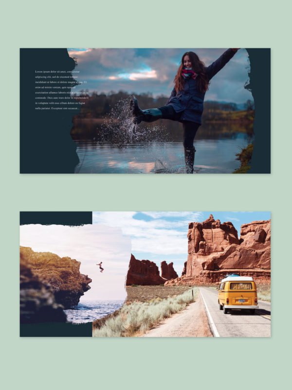 Travel Photo Book Album Template 8x8