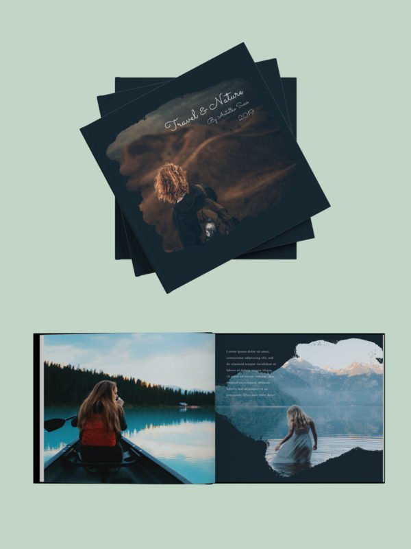 Travel Photo Book Album Template 8x8